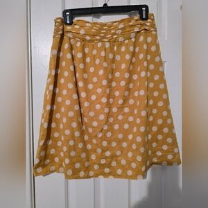 Tory Burch Women Gold/ Yellow Polka Dot Skirt Size 4